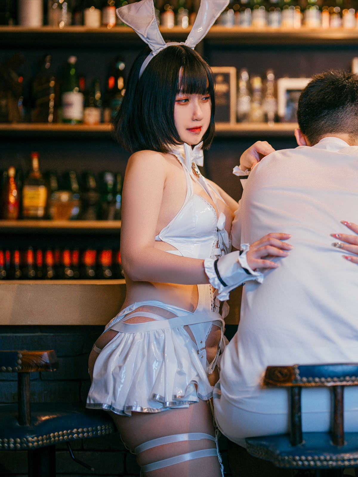 Cosplay 落落Raku Succubus Bar