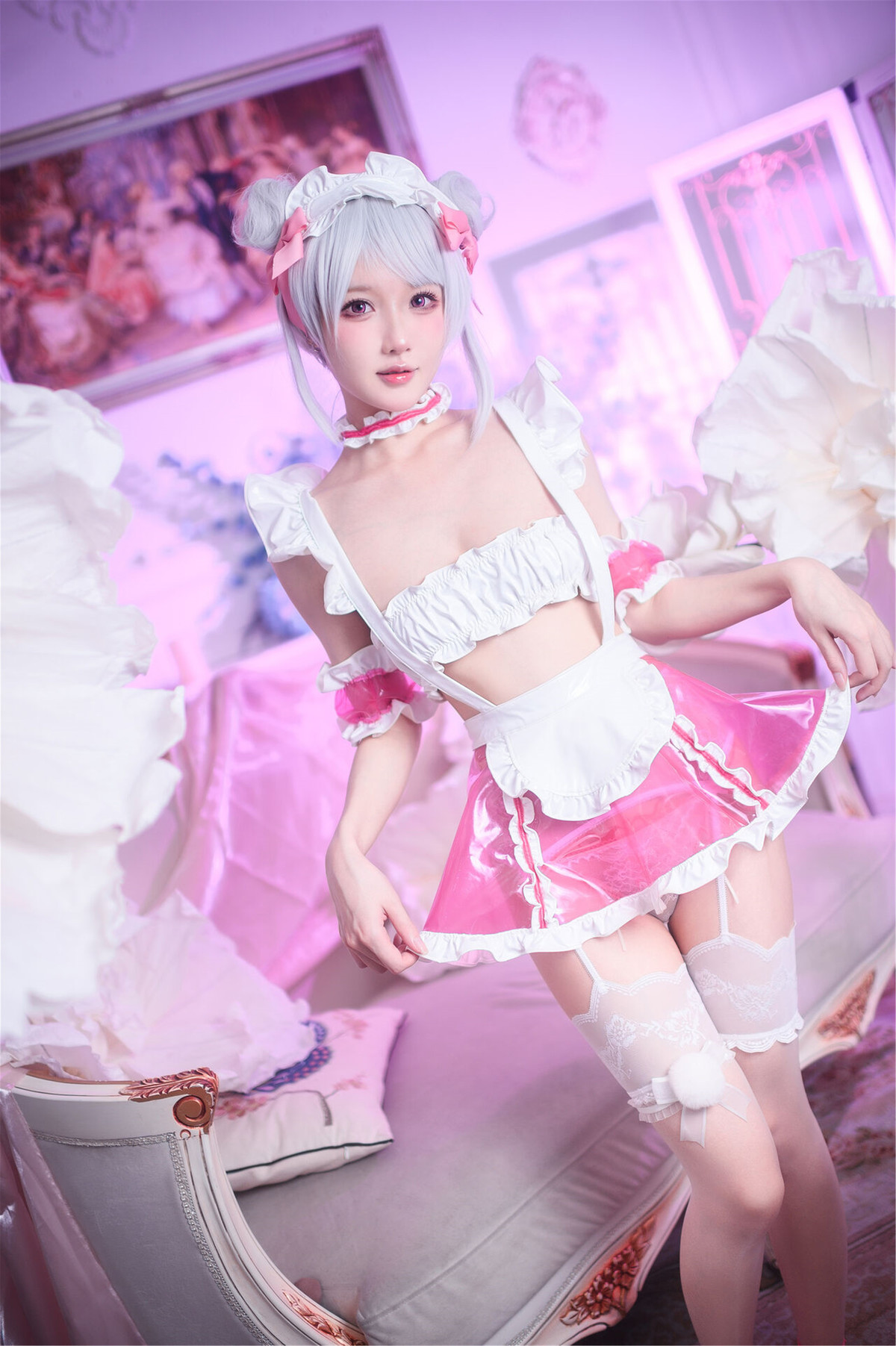 Cosplay 阿包也是兔娘 七夕粉粉女仆