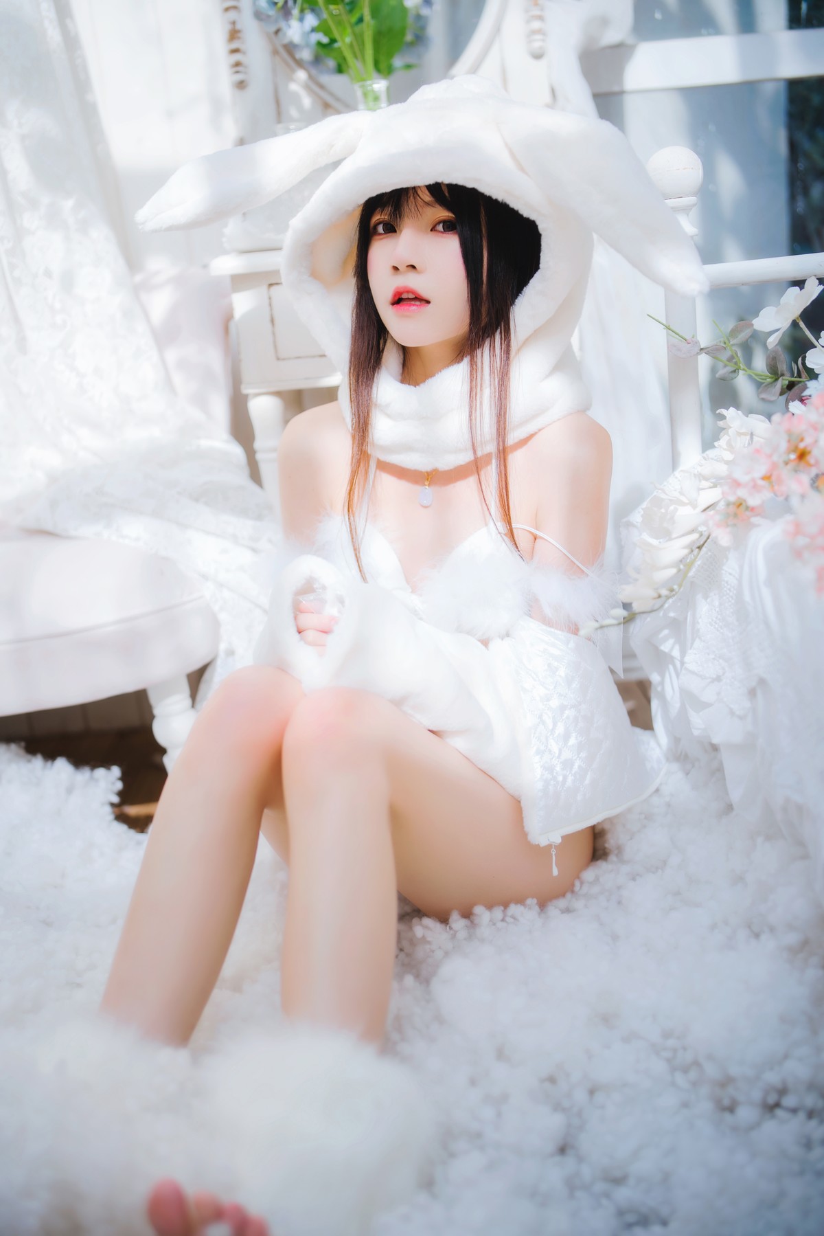 Cosplay 桜桃喵 小白兔 Set.01